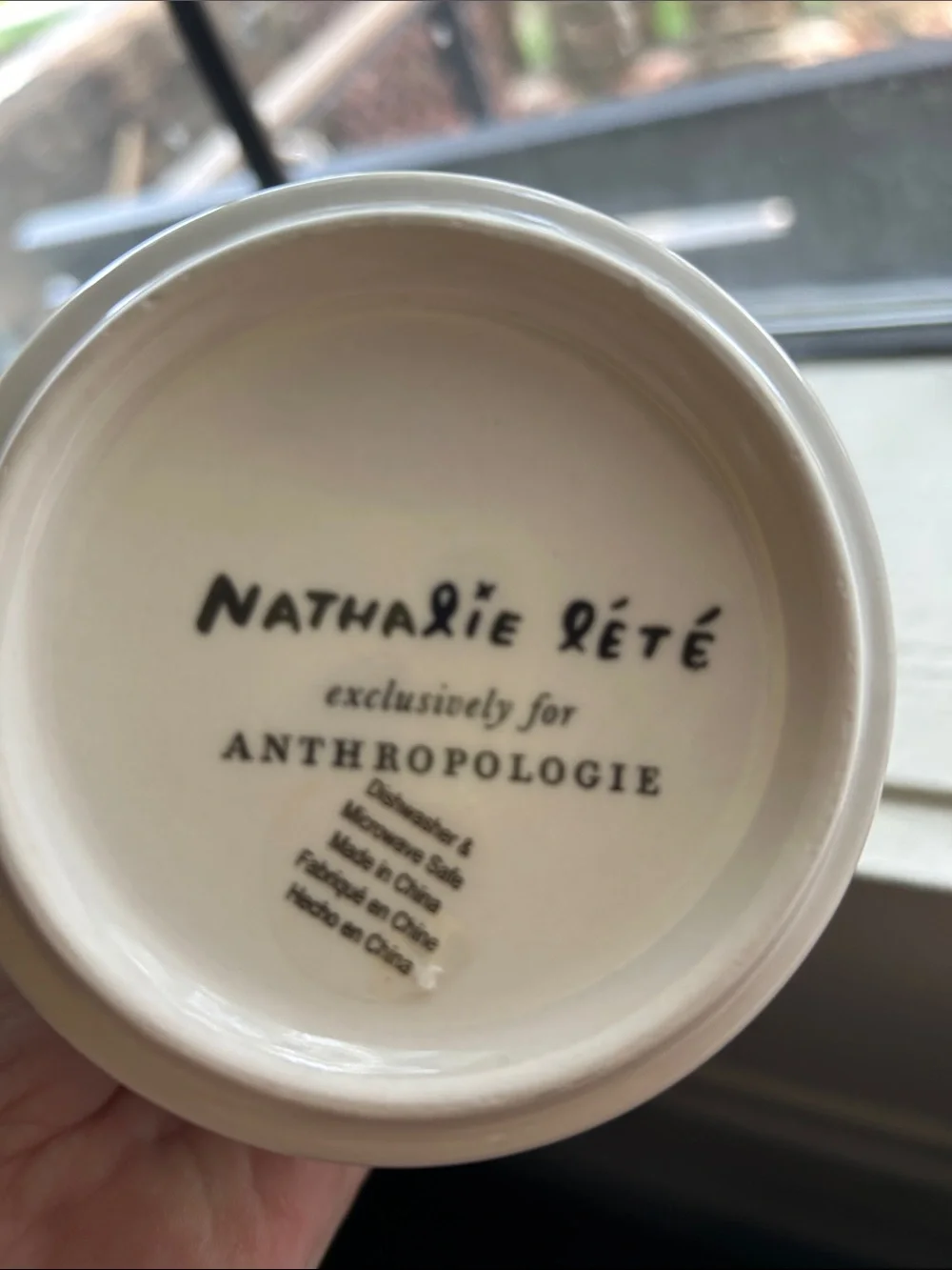 Rare Anthropologie Nathalie Lété Heritage coffee mug cup like new